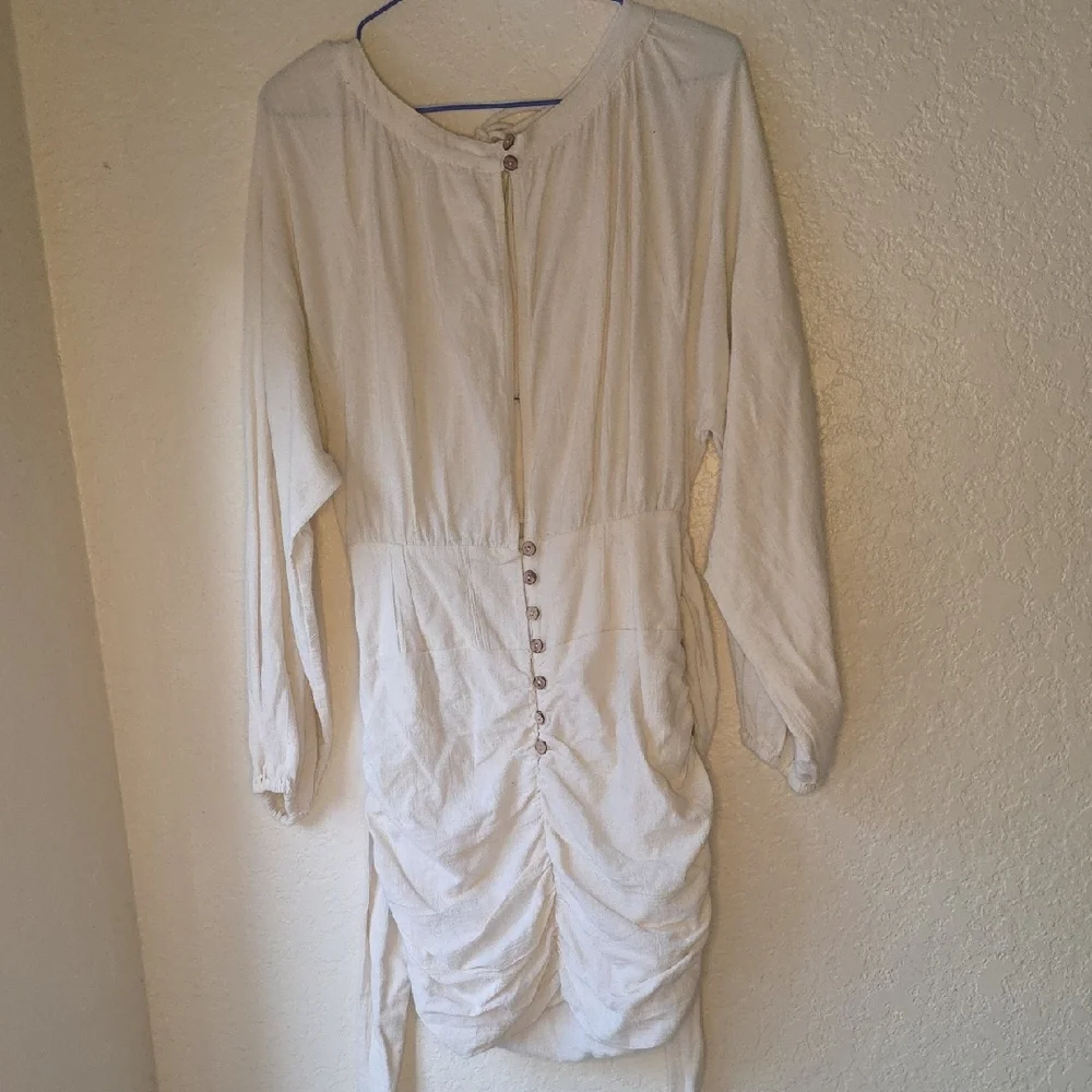 Free People Cream Knit Top
